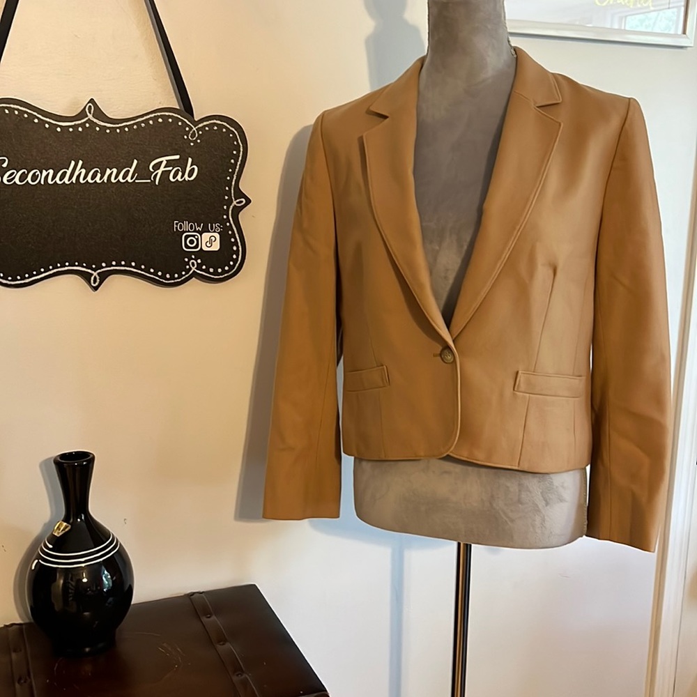 Vintage Pendleton Wool Tan One Button Blazer - image 1
